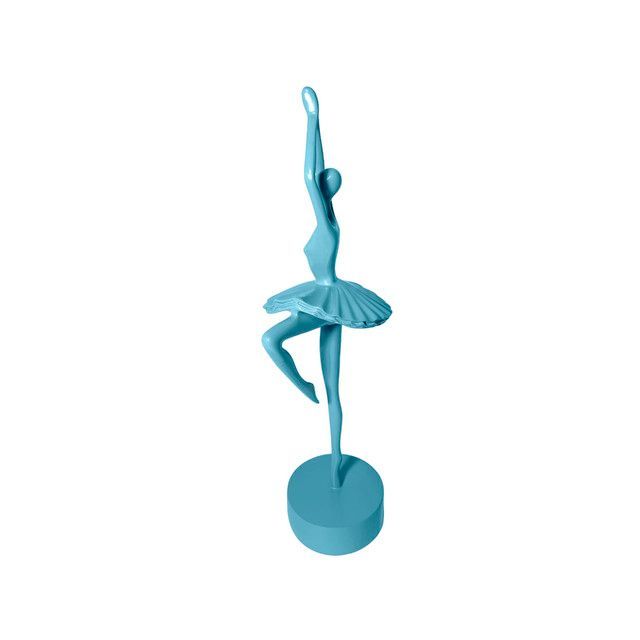 Adorno Deco Escultura Artística Bailarina Ballet Celeste-1