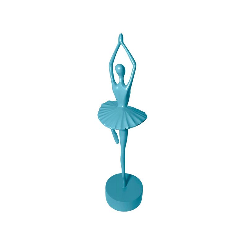 Adorno Deco Escultura Artística Bailarina Ballet Celeste-2