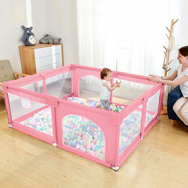 Corral de Seguridad Bebe 180cm Rectangular Rosado-2