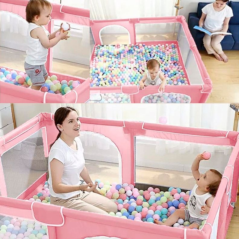 Corral de Seguridad Bebe 180cm Rectangular Rosado-3