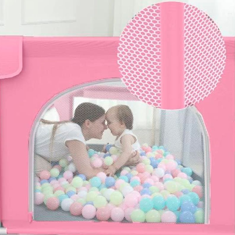 Corral de Seguridad Bebe 180cm Rectangular Rosado-4