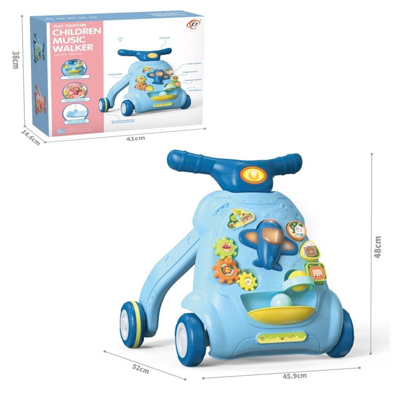 Andador Caminador Didactico Correpasillos Celeste-2
