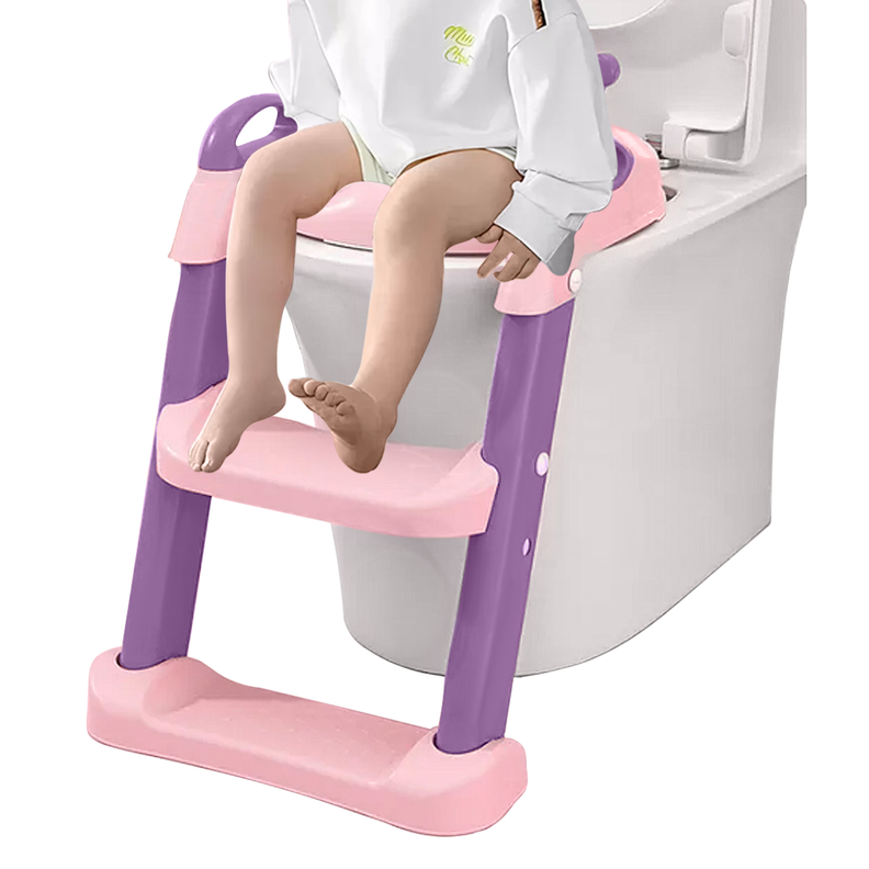 Escalera Asiento Adaptador De Baño Pelela Niños Rosado-1