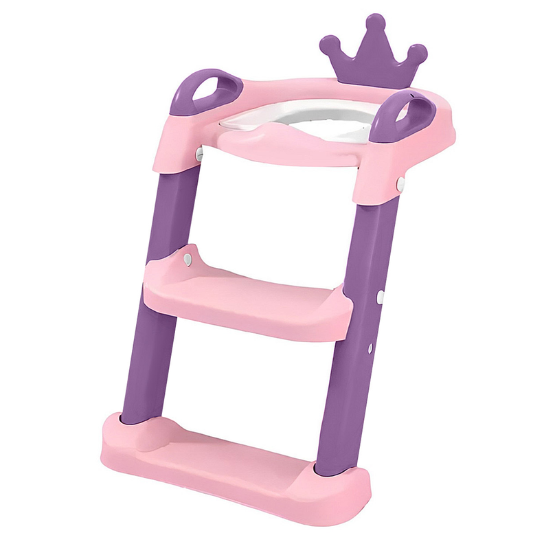 Escalera Asiento Adaptador De Baño Pelela Niños Rosado-2