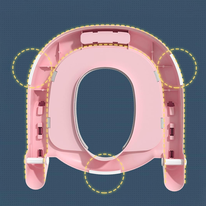 Escalera Asiento Adaptador De Baño Pelela Niños Rosado-7