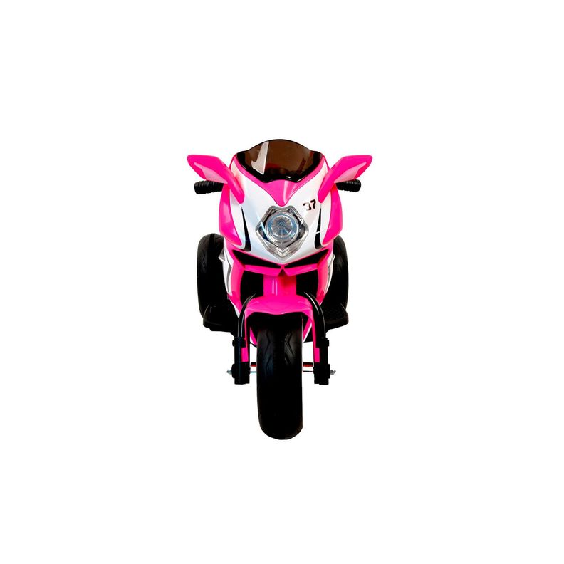 Moto Eléctrica Infantil con Música y Luz Color Rosado-2