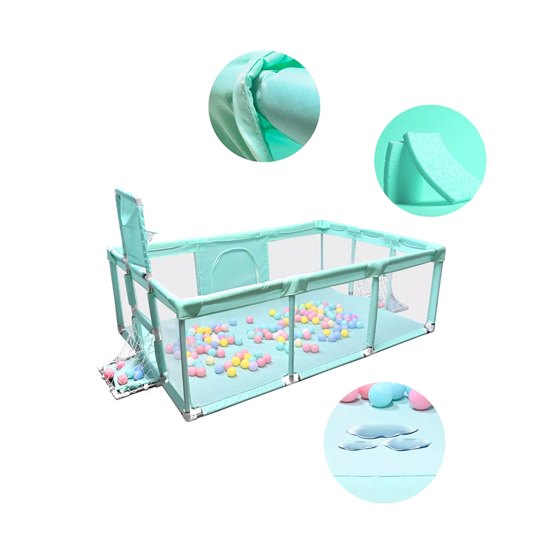 Corral de Seguridad Bebe 180cm Con Aro y Pelotitas -2