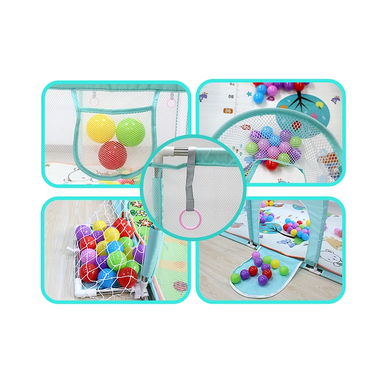 Corral de Seguridad Bebe 180cm Con Aro y Pelotitas -3