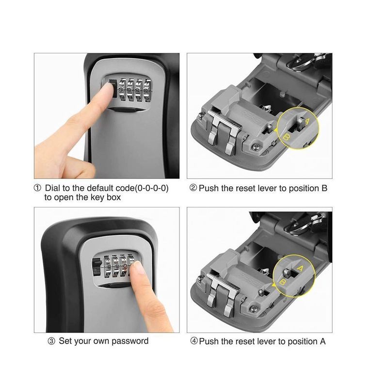 Caja Seguridad Para Llaves Con Clave-4