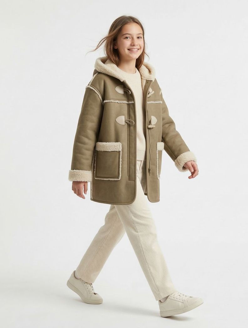 Chaqueta Ni o Invierno Forrada Chiporro Abrigo Calido Verde 8