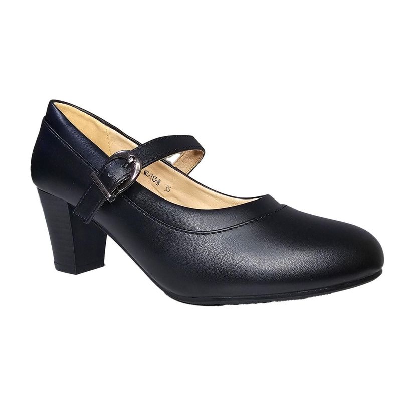 Zapato De Cueca Para Mujer con Hebilla y Tacón 7598-1