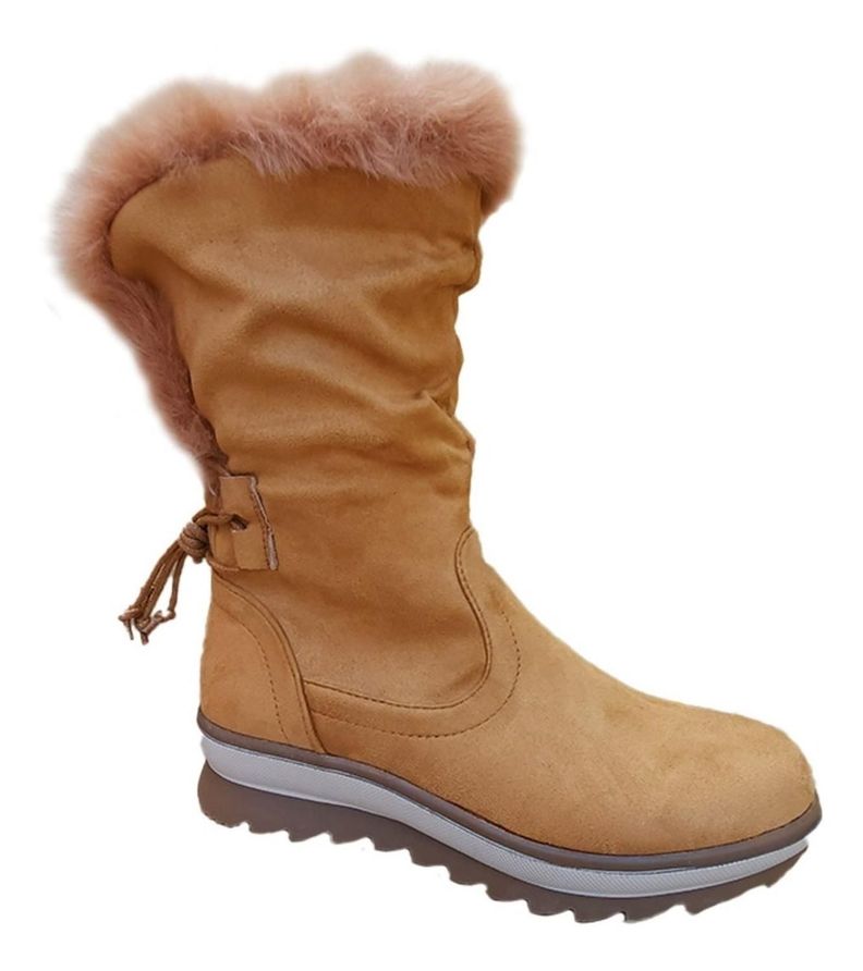 Botas Caña Alta Mujer Casual Tendencia Otoño Invierno Café - 7139-1