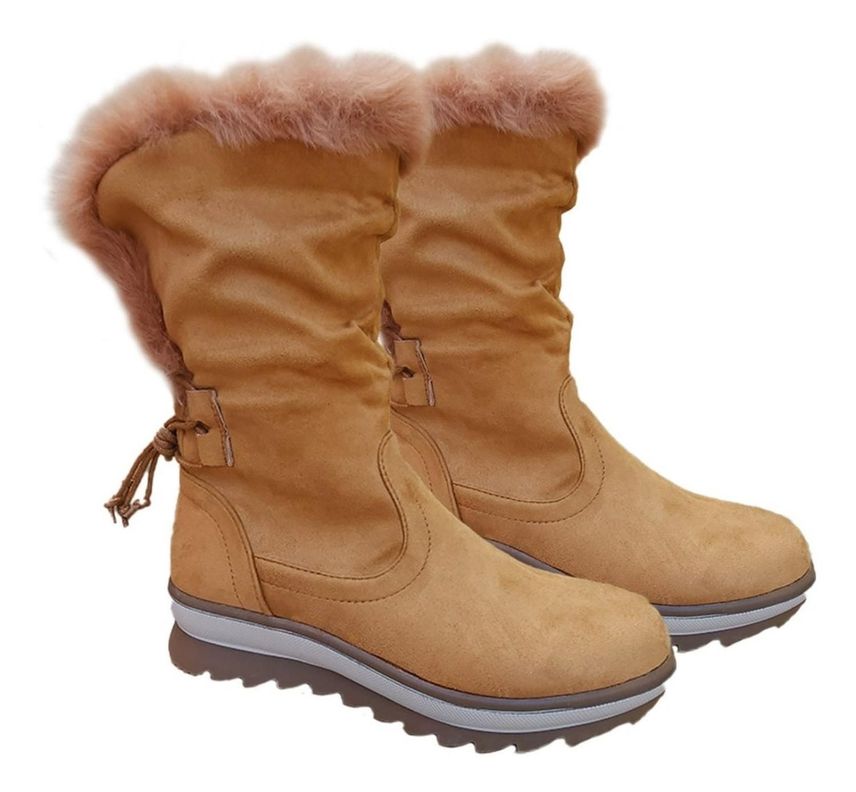 Botas Caña Alta Mujer Casual Tendencia Otoño Invierno Café - 7139-3