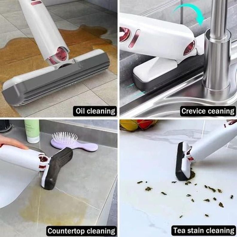 Mini Mopa Trapeador Auto Exprimible Portátil Hogar Plegable-3