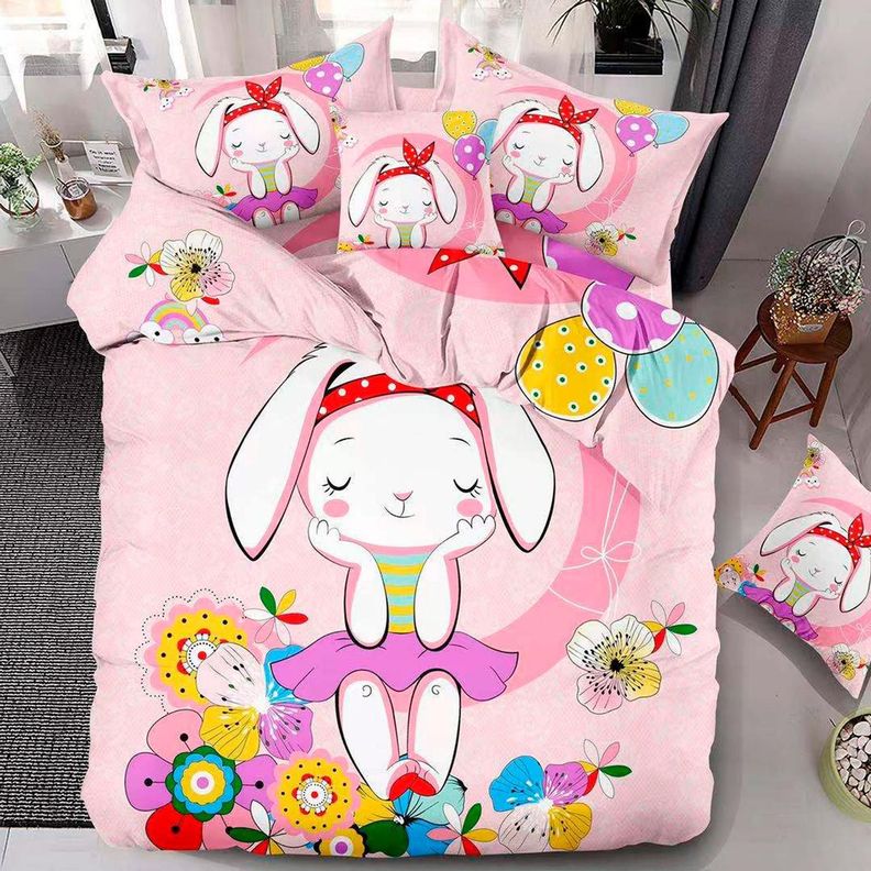 Cubrecama Quilt Verano 1.5 Plazas +funda 50x70 Conejita 607