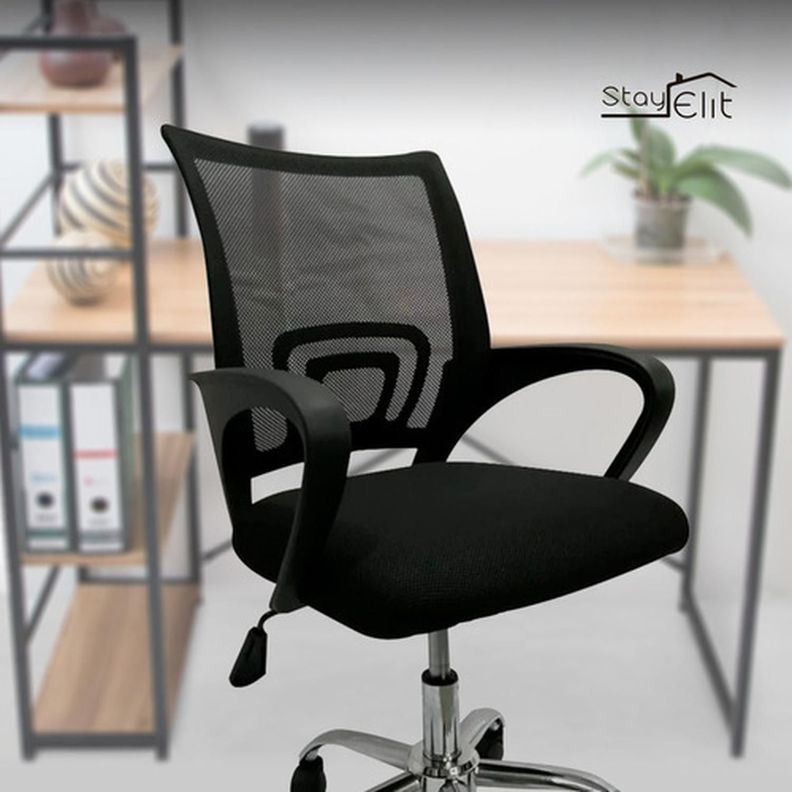 Silla Ejecutiva De Escritorio Para Oficina Ergonómica Negra-3