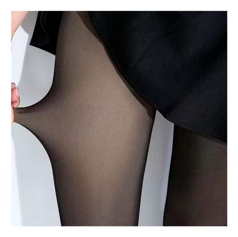 Calzas Leggins Panty Efecto Piel Con Chiporro Forro Grueso-2