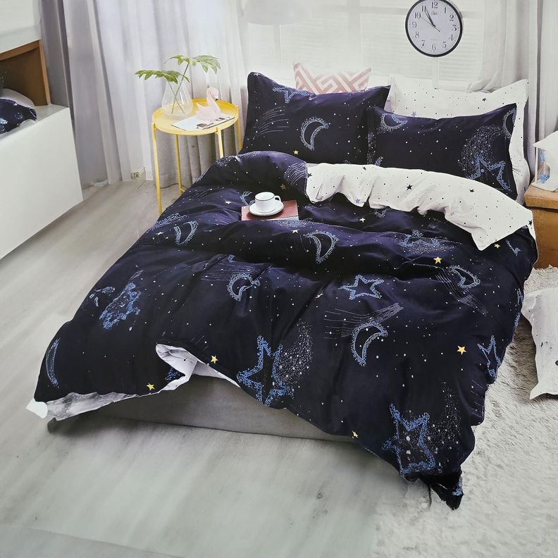 JUEGO DE SABANAS 2.5 PLAZAS KING LUNA Y ESTRELLAS 634