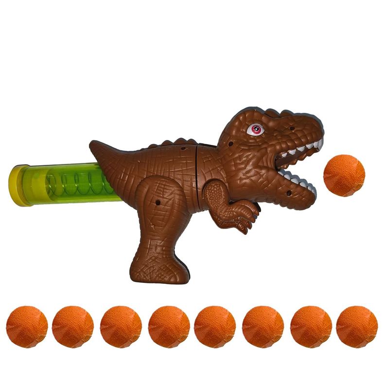 Dinopistola de aire a presión+9 pelotas dinosaurio Cafe-1