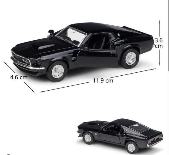 FORD MUSTANG BOSS 429 AÑO 1969 AUTO DE COLECCIÓN ESCALA 1:36-1