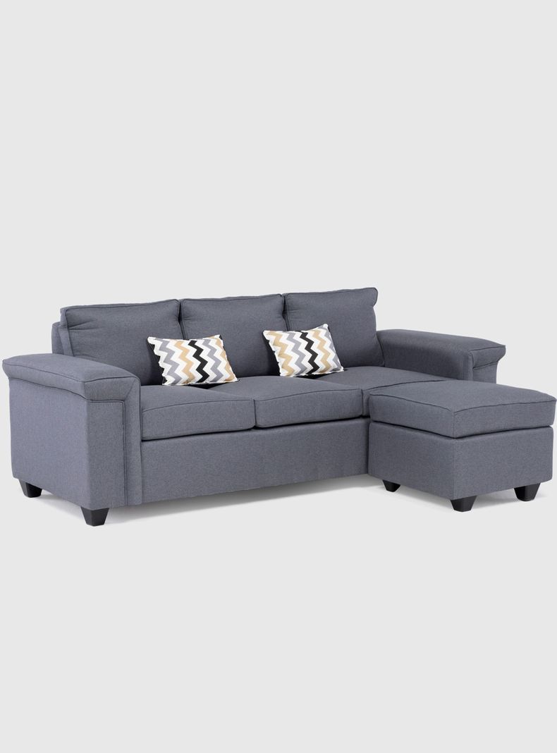 Sofá 3 cuerpos Sicilia + 1 Pouf Tela-1