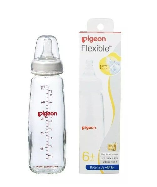 MAMADERA DE VIDRIOFLEXIBLE  240ML PIGEON -0