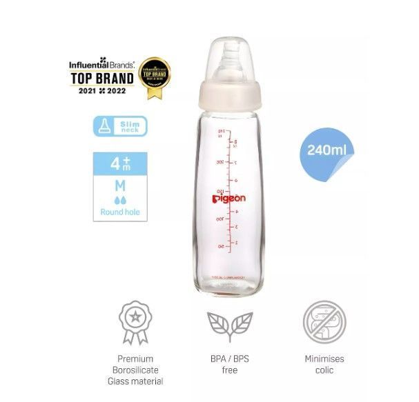 MAMADERA DE VIDRIOFLEXIBLE  240ML PIGEON -1