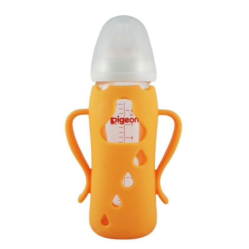 Funda protectora de silicona-Mamadera PIGEON SofTouch 240ml-0