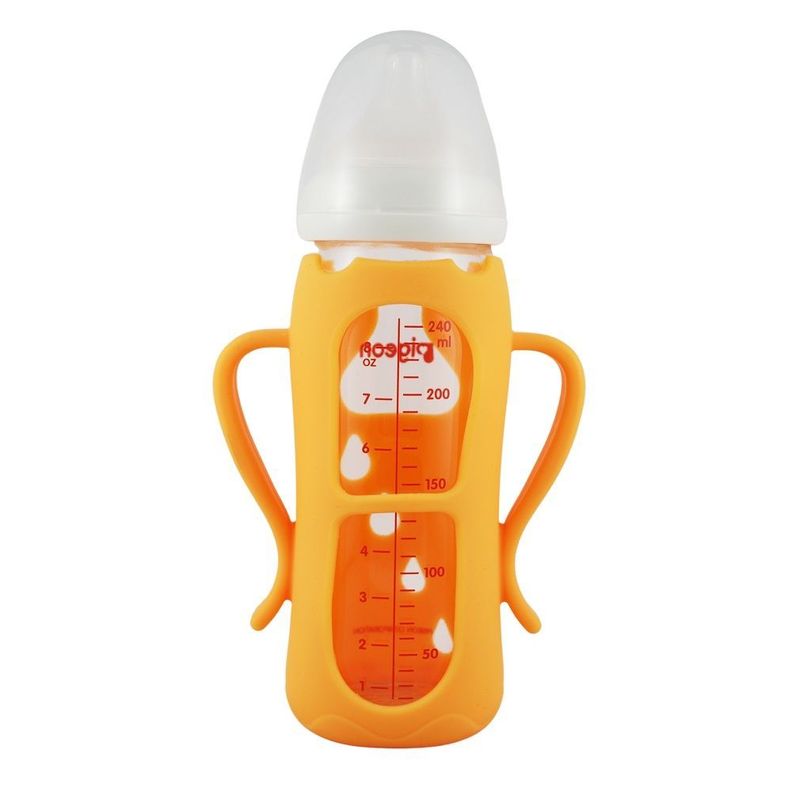 Funda protectora de silicona-Mamadera PIGEON SofTouch 240ml-1