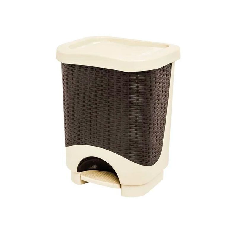 Tacho de Basura Dual Ratan 24LT Beige-0