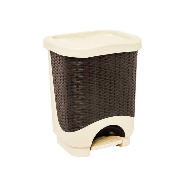Tacho de Basura Dual Ratan 24LT Beige-1