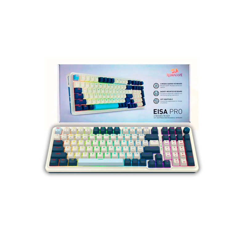 Teclado Gamer Redragon Eisa K686WB RGB PRO White/black-3