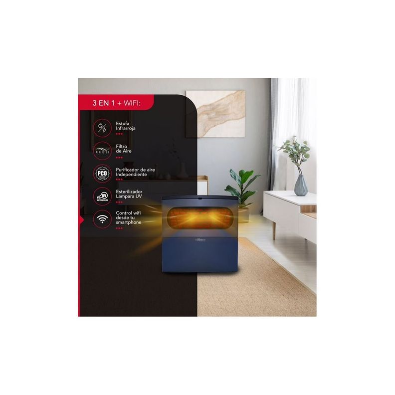 Estufa Infrarroja Thorben 3 en 1 Compact Wifi 1500W-3