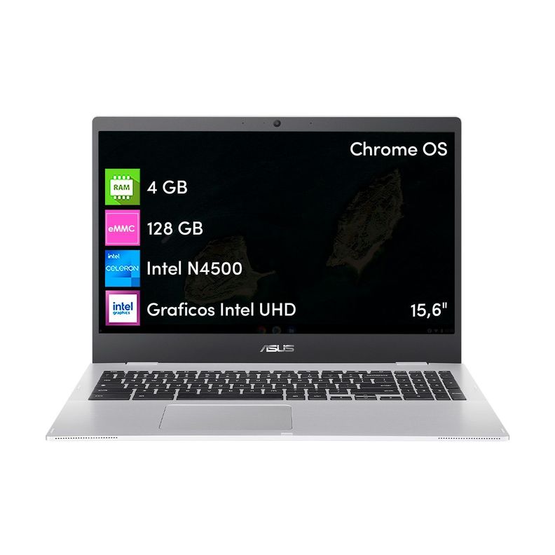 Notebook Chromebook Asus Celeron 4GB 128GB SSD 15.6' HD-0