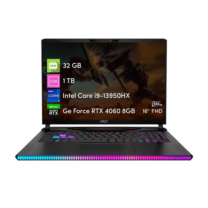 Notebook MSI GE68HX i9 13va 32GB 1TBSSD RTX4060 8GB 16" FHD-0