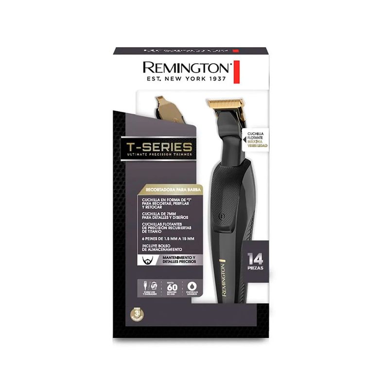 Recortadora de Barba Remington T Series MB20A + 6 Peines-3