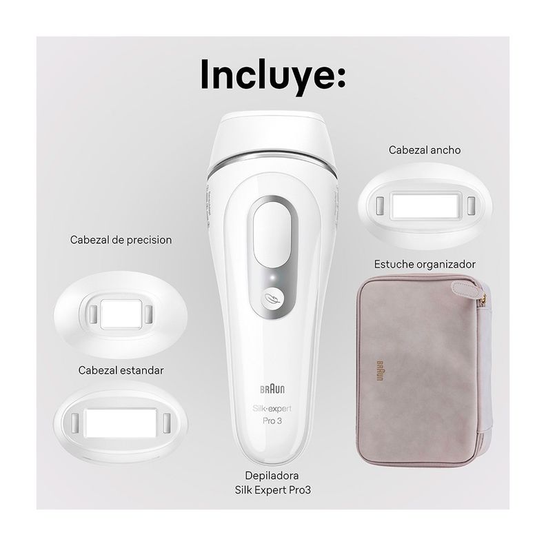 Depiladora IPL Braun PL3230 WHT/SILV Silk-Expert Pro 3-2