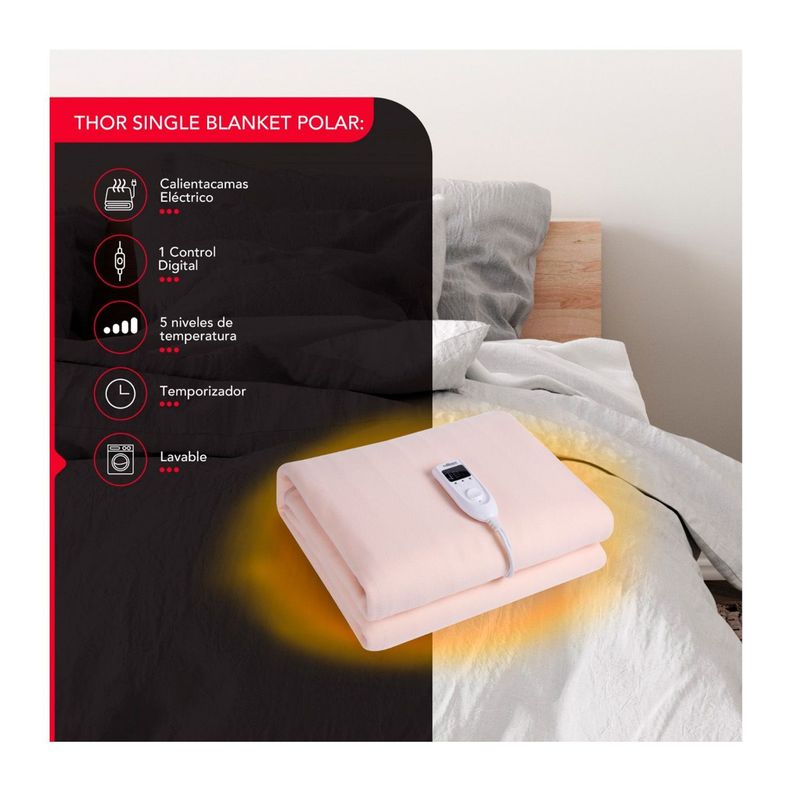 Calientacamas 1 Plaza Thorben Single Blanket Polar-1