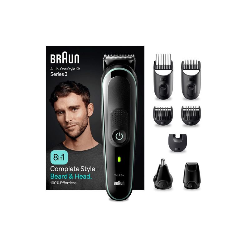 Recortadora de Pelo Braun Series 3 MGK3441 8 en 1 Style Kit-0