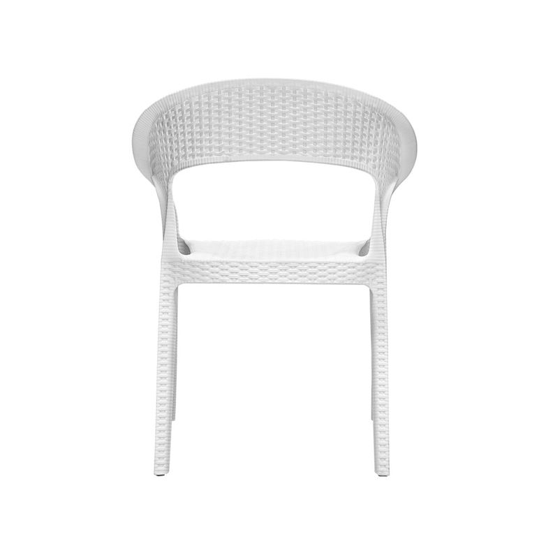 Silla Ratan Curve Con Brazos Blanco-1