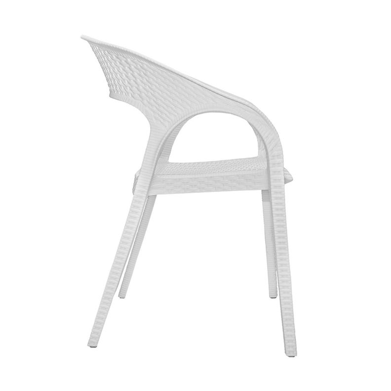 Silla Ratan Curve Con Brazos Blanco-2