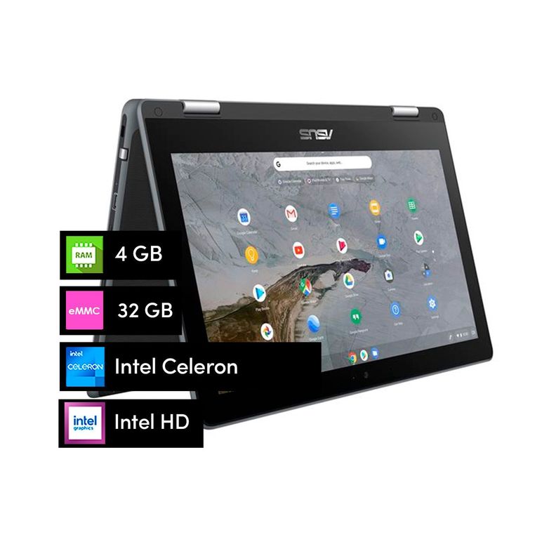 Notebook Chromebook Asus Intel Celeron 4GB 32GB 11.6 Táctil-0