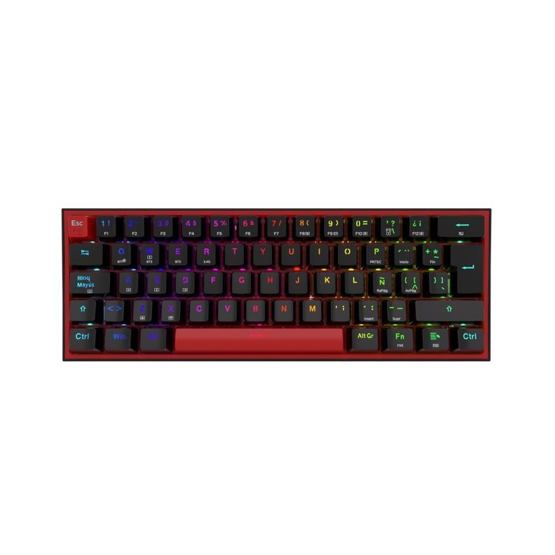 Teclado Gamer Inalámbrico Redragon Fizz Pro Black K616 Mecanico RGB-0
