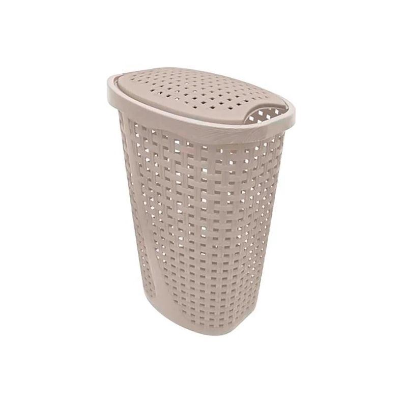 Cesto de Ropa Ratan Oval 10kg Beige-0