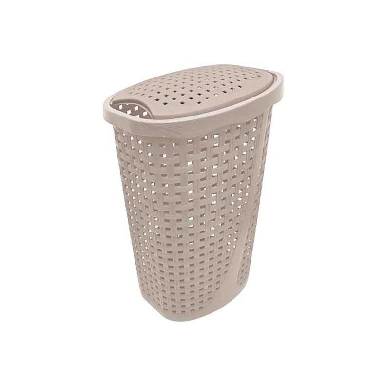 Cesto de Ropa Ratan Oval 10kg Beige-1