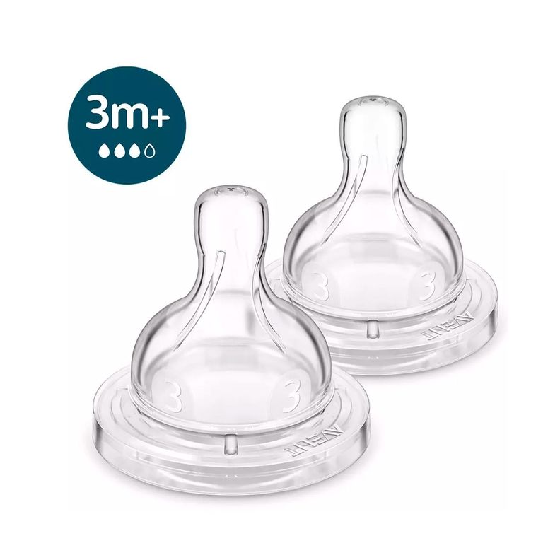 Tetina Avent Anticólicos 3m+ Flujo rápido 2UN-1