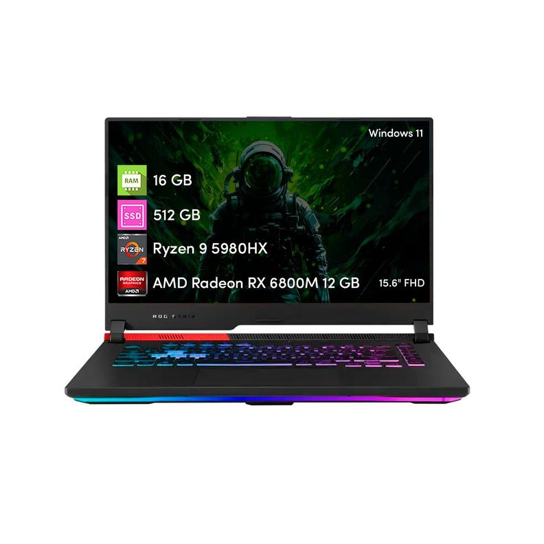 Notebook Asus Rog Strix Ryzen9 16GB 512GBSSD RX6800M 15.6 FHD-0