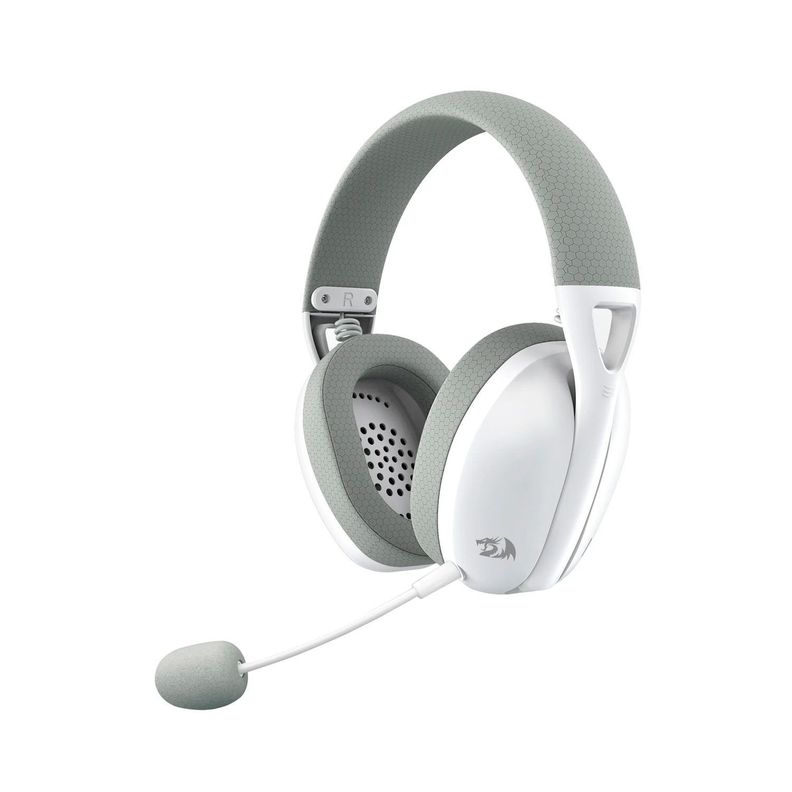 Audífonos Gamer Inalámbrico Redragon Ire H848G Blanco y Gris-2