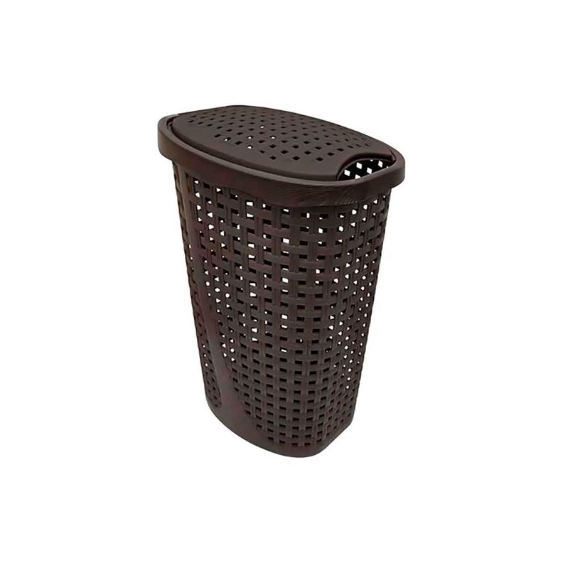 Cesto de Ropa Ratan Oval 10kg Café-0
