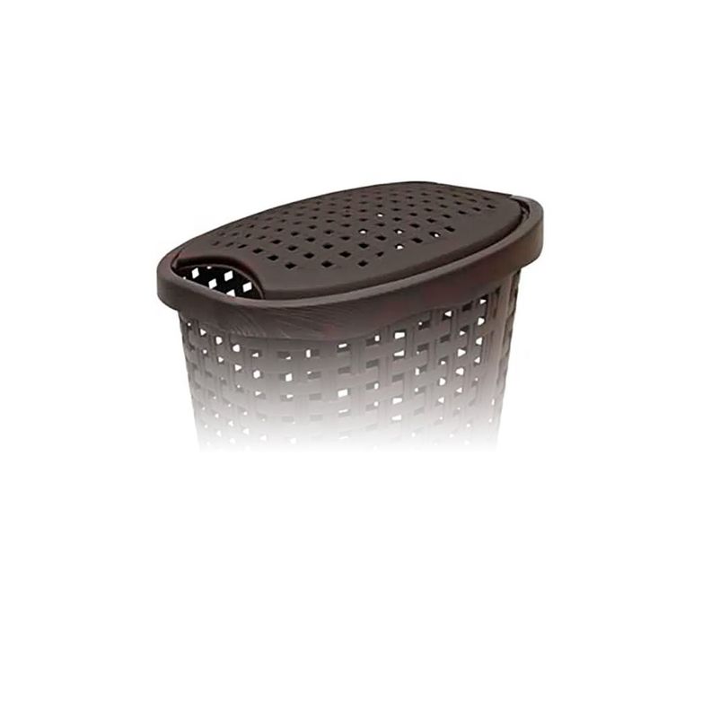 Cesto de Ropa Ratan Oval 10kg Café-2